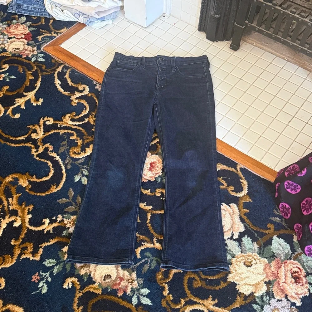 J. Crew Dark high rise crop flare - worn‎ a few times. 79 retail